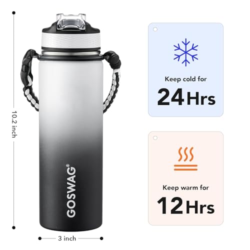 24oz Insulated Stainless Steel Travel Water Bottle