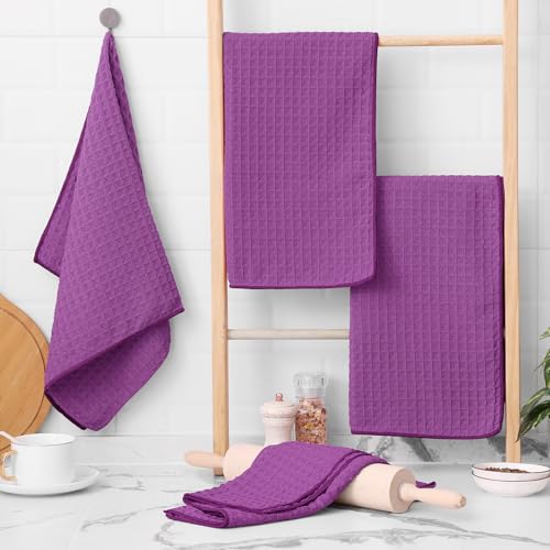 Microfiber Waffle Weave Kitchen Towels (4 Count)
