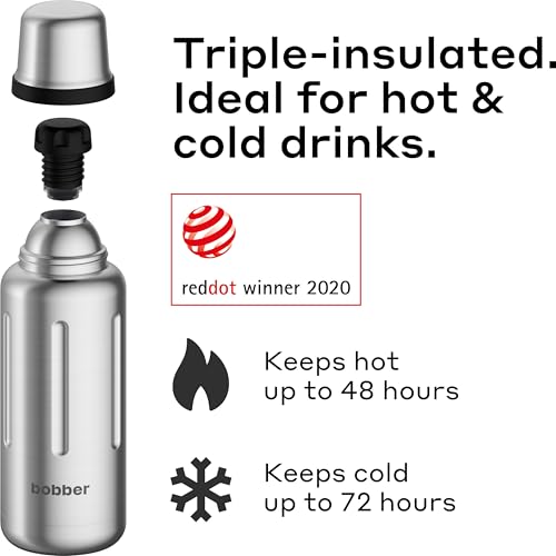 34 oz Vacuum Insulated Stainless Steel Water Bottle with Cup Lid