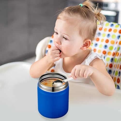 17oz Soup Thermo for Hot Food Kids Insulated Vacuum Food Jar with Stainless Steel Spoon Wide Mouth Thermo Leakproof Lunch Food Container Kids Hot Lunch Box
