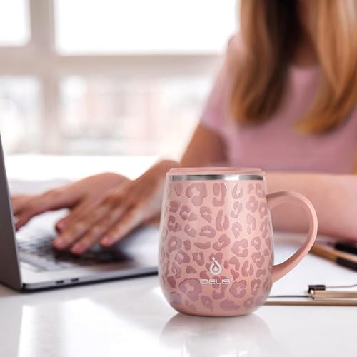 16 oz Insulated Coffee Mug with Lid and Handle