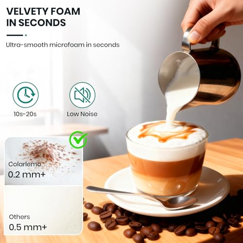 Milk Frother Handheld Rechargeable with Stand