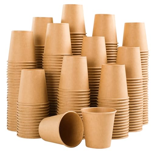 300 Pack 3 oz Paper Cups Disposable Kraft Small Bathroom Cups (300 Count)
