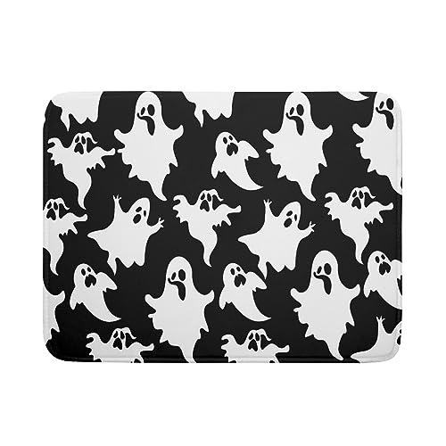 Halloween Bat Ghosts Dish Drying Mat for Kitchen Counter