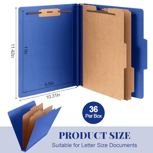 36 Pcs Classification Folders Letter Size