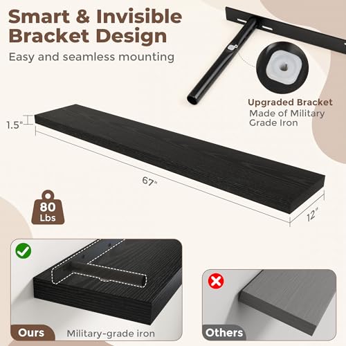 12 Inch Deep Floating Shelves