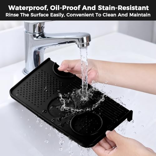 Silicone Espresso Tamping Mat for Counter Coffee Tamper Mat Black
