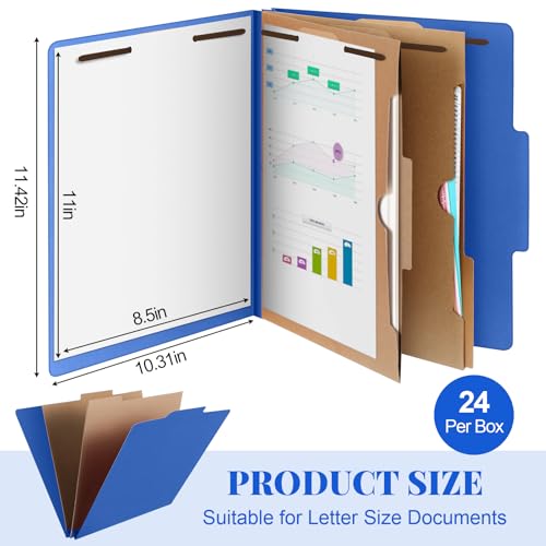 24 Pcs Skyygemm Classification Folder Letter Size