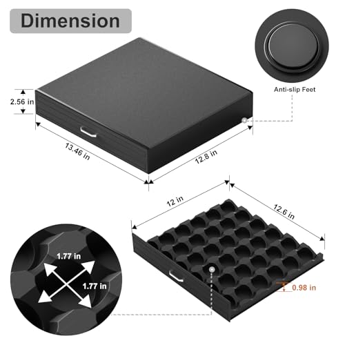 K Cup Holder Drawer 30 Pods Capacity Coffee Pod Holder Black