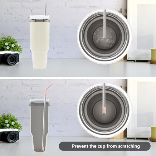18Pcs Silicone Straw Tips and Pedestals Rubber Tips for Metal Straws (18 Count)