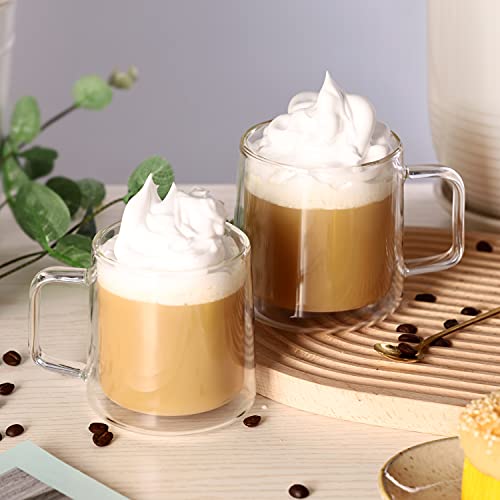 12oz Glass Coffee Mugs (4 Count)