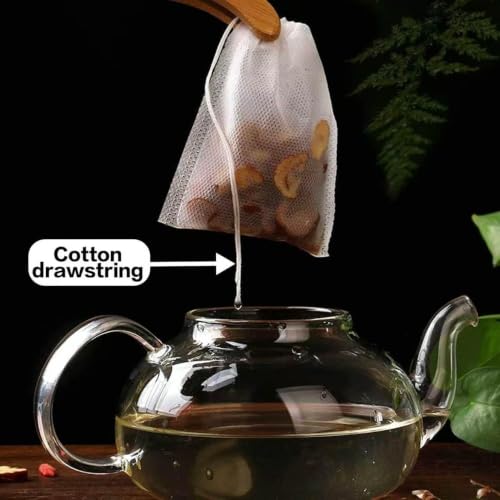 400 Pcs Tea Filter Bags Empty Tea Bags Drawstring Seal Tea Infusers Bag for Loose Leaf Tea (400 Count)
