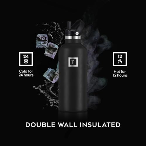 32 oz Narrow Mouth Water Bottle with Straw