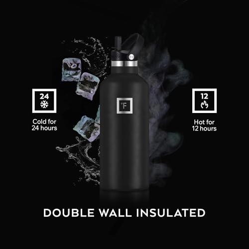 32 oz Narrow Mouth Water Bottle with Straw