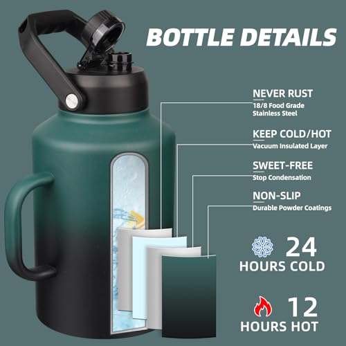 128oz Stainless Steel Water Bottle
