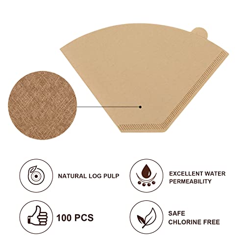 Cone Coffee Filters #4 for Ninja Coffee DualBrew Pro CFP301 CFP201 (200 Count)