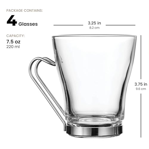 OSLO Glass Coffee Mug (4 Count)