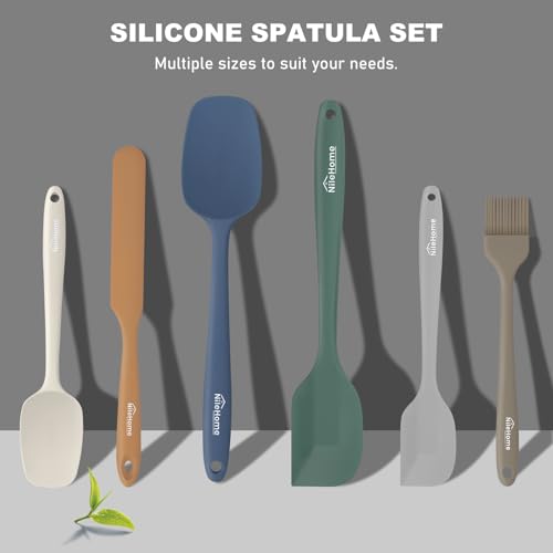 6 Pieces Silicone Spatula Set with Silicone Brush (6 Count)