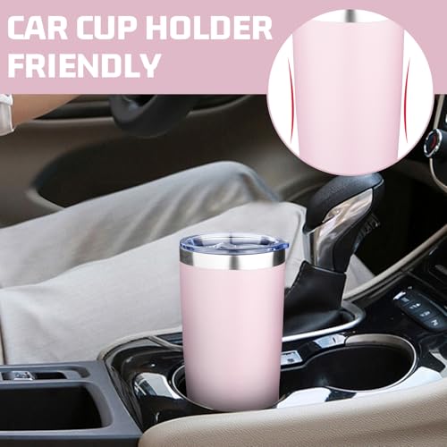 20oz Tumbler with Lid Double Wall Vacuum Insulated Travel Coffee Mug Stainless Steel Thermal Cup Powder Coated Sturdy Coffee Tumbler Bulk for Hot and Cold Beverage