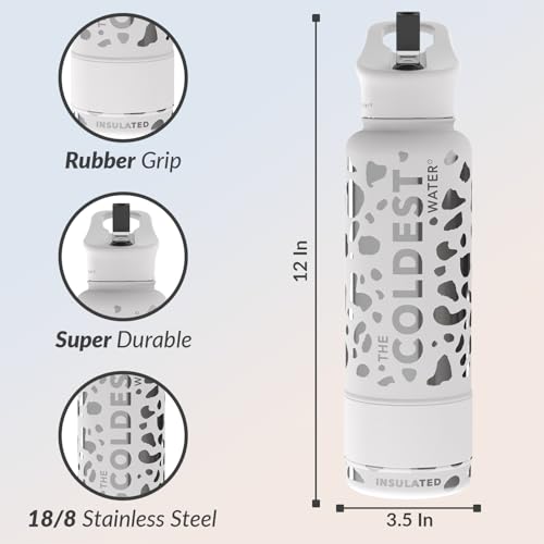 Coldest Insulated Water Bottle with Straw Lid