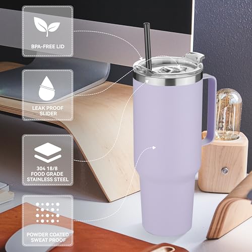 40 oz Stainless Steel Tumbler with Handle
