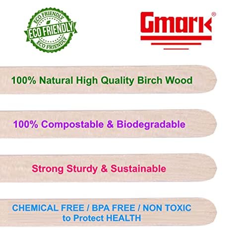 7.5 Inch 1.8mm Individually Wrapped Wooden Coffee Stirrers (500 Count)