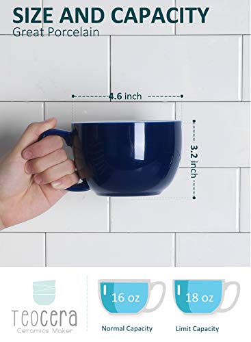 16oz Large Coffee Mugs Set of 4 (4 Count)