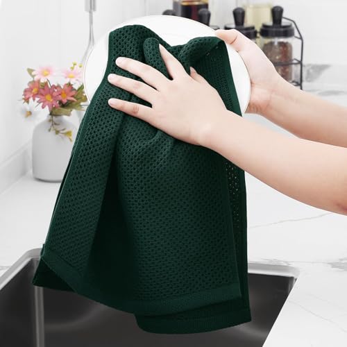 100% Cotton Waffle Weave Kitchen Dish Towels 24 (24 Count)
