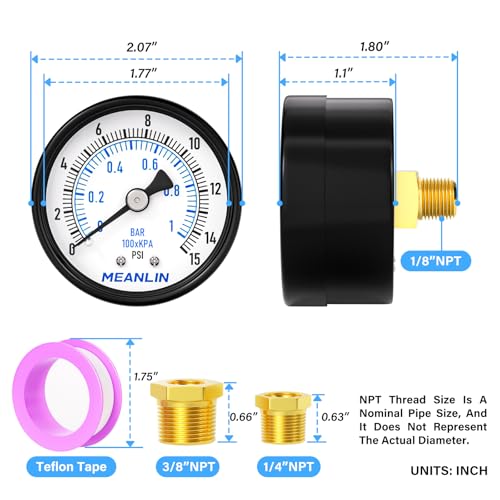 0 15Psi 2" DIAL FACE 1