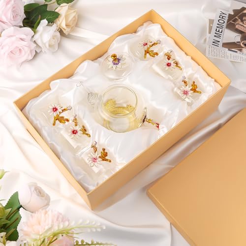 7 Pcs Floral Tea Set for Women (7 Count)