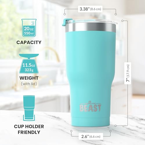 Beast 20 oz Tumbler Stainless Steel Vacuum Insulated Coffee Ice Cup Double Wall Travel Flask