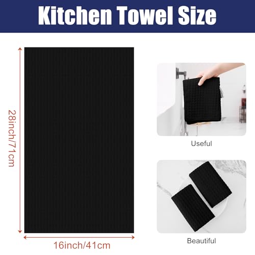 Microfiber Waffle Weave Kitchen Towels (6 Count)