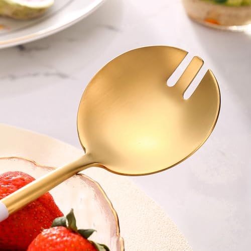 White Gold Salad Serving Utensils (2 Count)