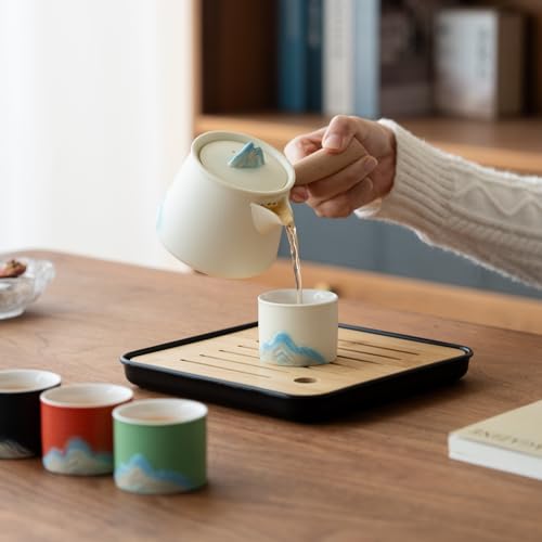 Portable Chinese Tea Set with Carry Bag (7 Count)