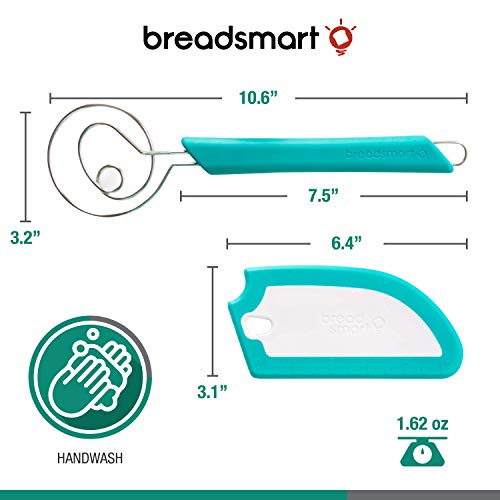 Artisan Bread Whisk and Bench Scraper Duo