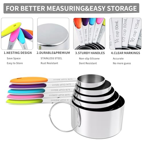 Nesting Measuring Cups and Spoons Set (10 Count)