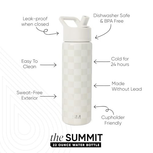 Insulated Water Bottle with Straw