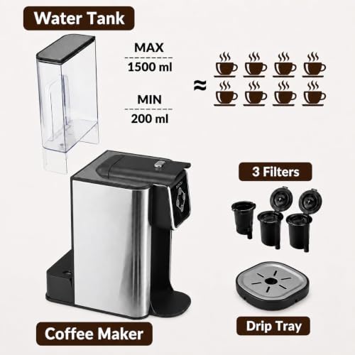 Coffee Maker 3 in 1 Single Serve Coffee Machine