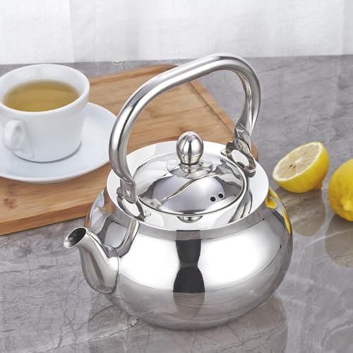 Stainless Steel Teapot With Removeable Infuser 71 oz
