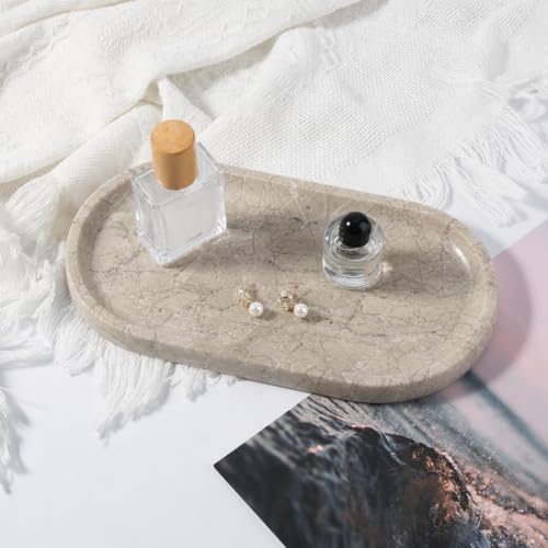 Natural Silver Pearl Marble Decorative Tray