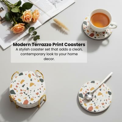 Terrazzo Coasters Set of 6 (6 Count)