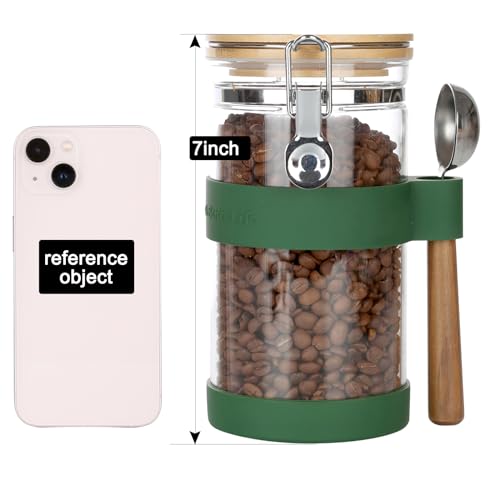 KKC Vacuum Sealed Coffee Bean Storage Container with Scoop for 1 lb Beans