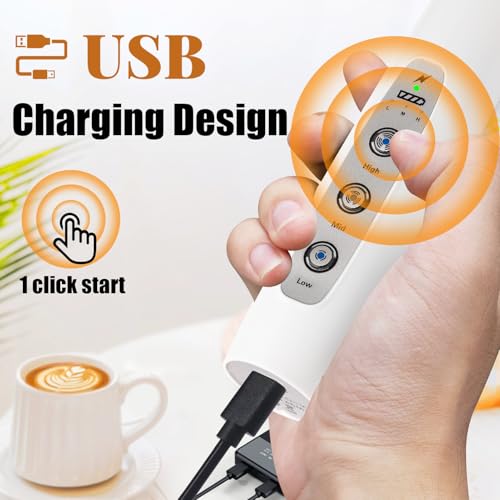 White Milk Frother Wand for Coffee