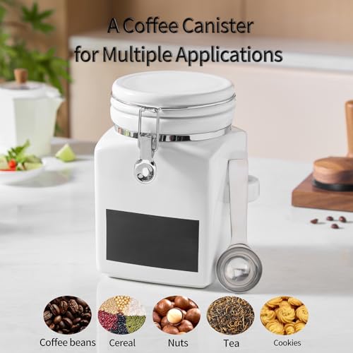 MIECOO 148 Fl Oz Extra Large Ceramic Coffee Canister Kitchen Food Container