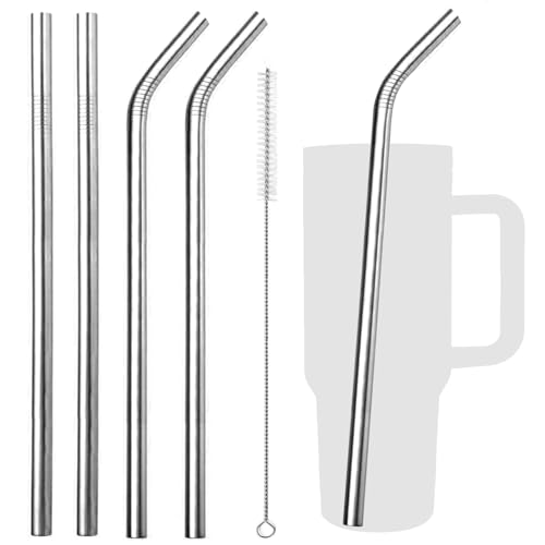 4 Pack 12.5 inchs Long Reusable Straws (4 Count)