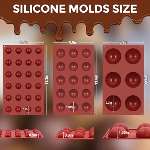 3 Packs Silicone Hot Chocolate Bomb Molds (3 Count)