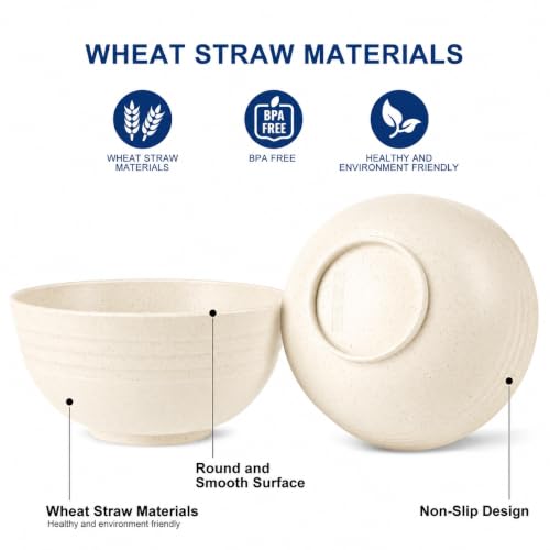 Unbreakable Wheat Straw Cereal Bowls (26 Count)