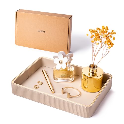 Night Stand Bedside Perfume Organizer Catchall Vanity Tray for Dresser Catch All