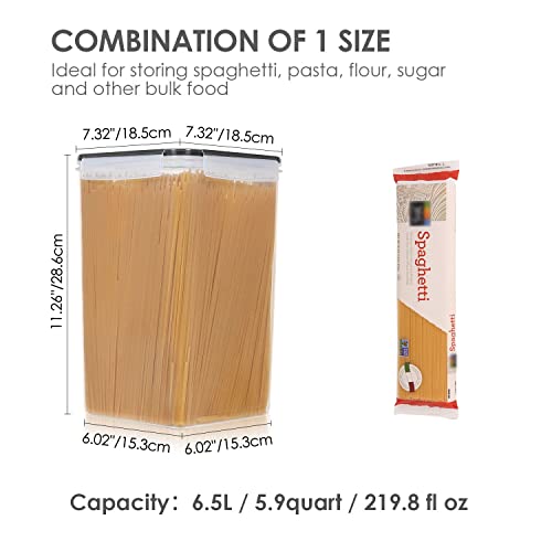 Extra Large Airtight Food Storage Containers (4 Count)