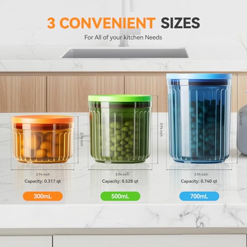 6 Pack Small Food Storage Containers with Airtight Snap